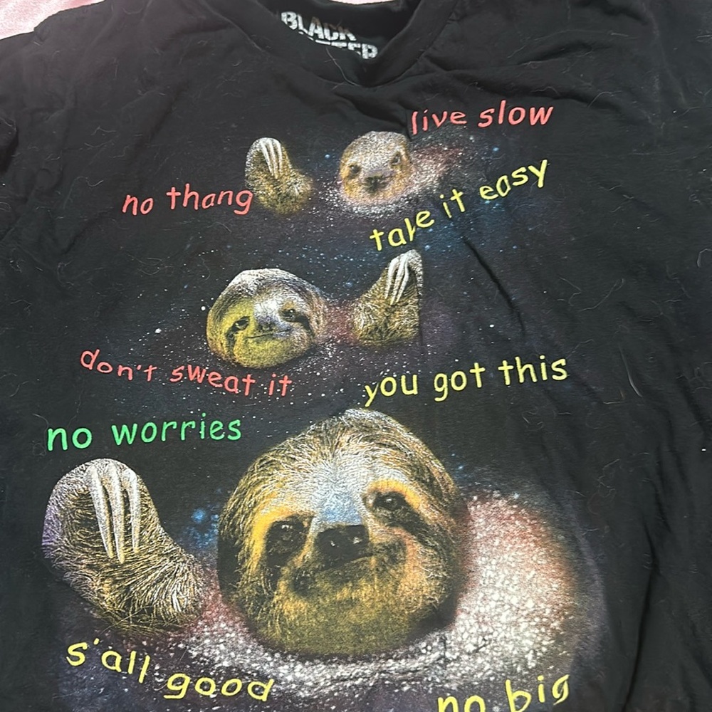 Men’s Black Matter Sloth Meme Tee